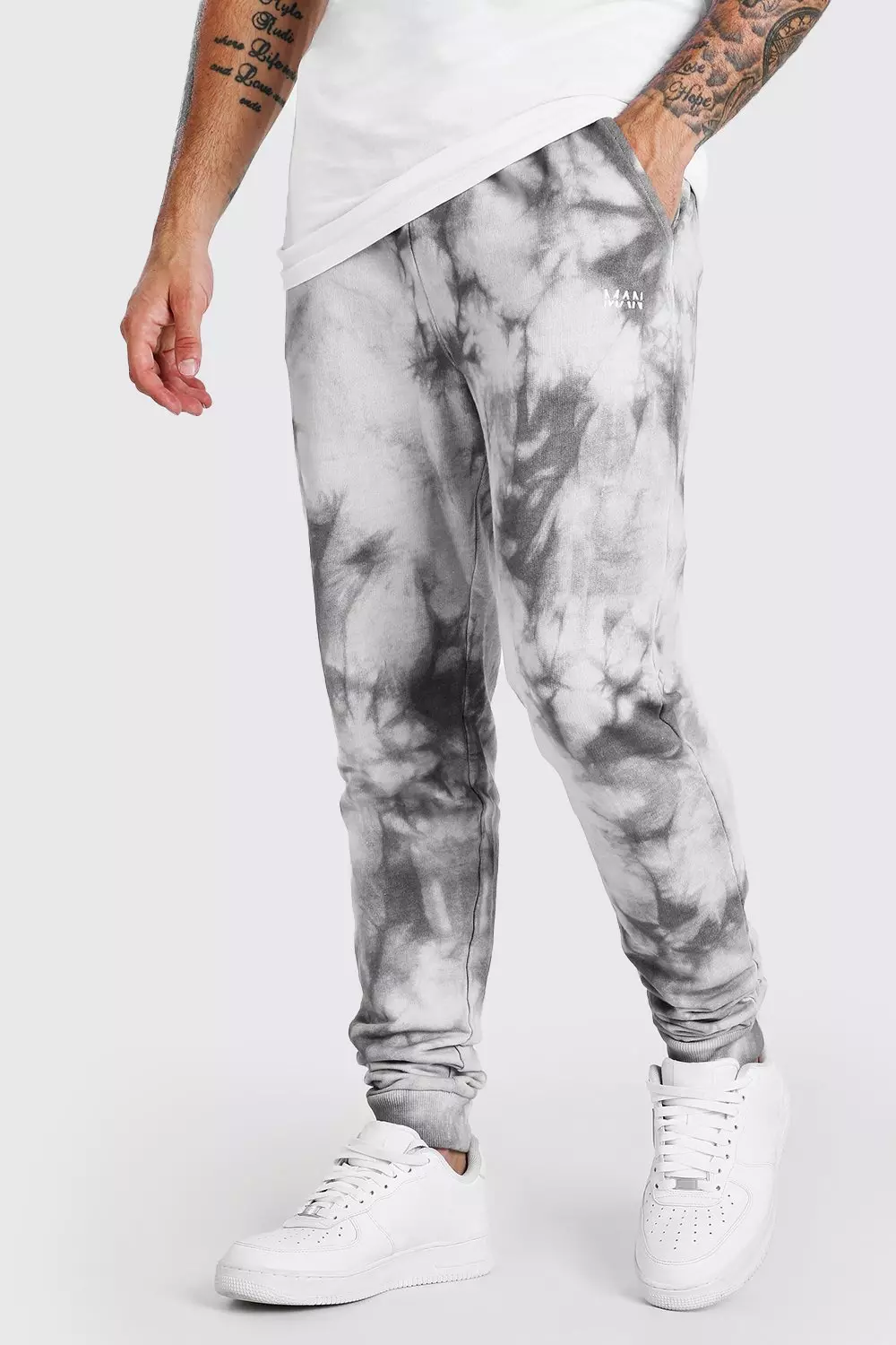 Man Regular Fit Tie Dye Joggers | boohooMAN USA